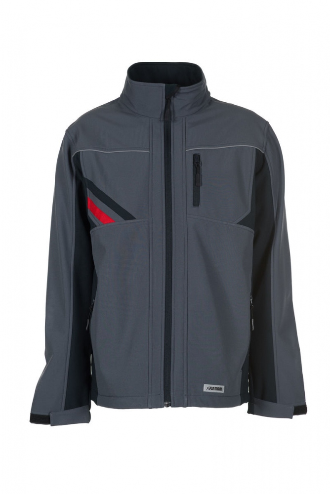 Áo khoác Softshell Highline Planam 2382 - xám đá/đen/đỏ