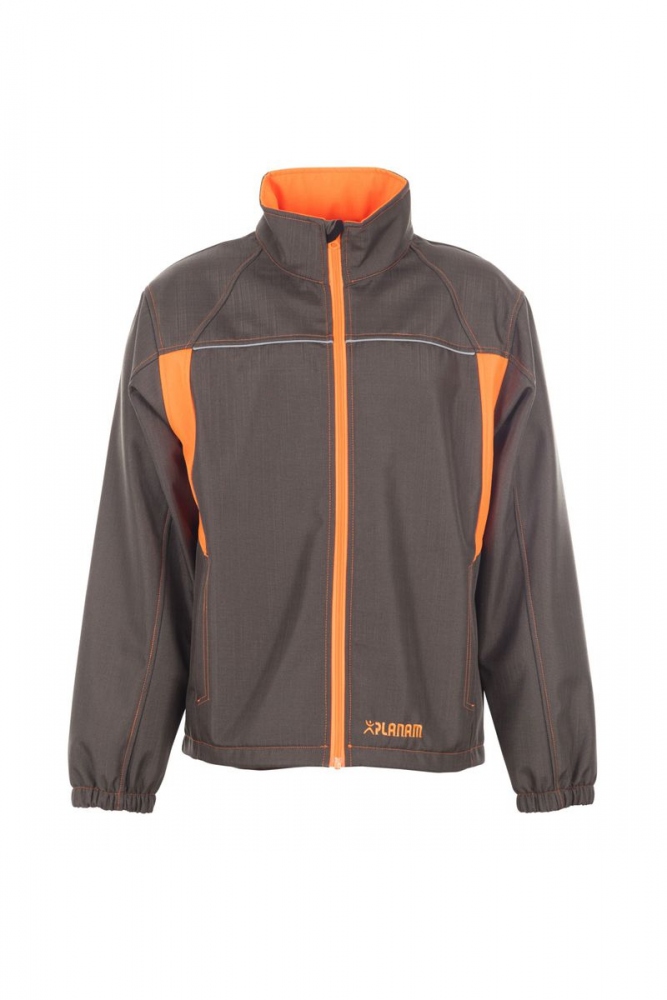 Áo khoác Softshell Planam 6292 Basalt Neon - Màu xanh ô liu/cam